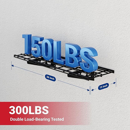 FLEXIMOUNTS 1x3ft Garage Shelving Wall-Mounted, Holds Up to 150 lbs, Garage - Image 3