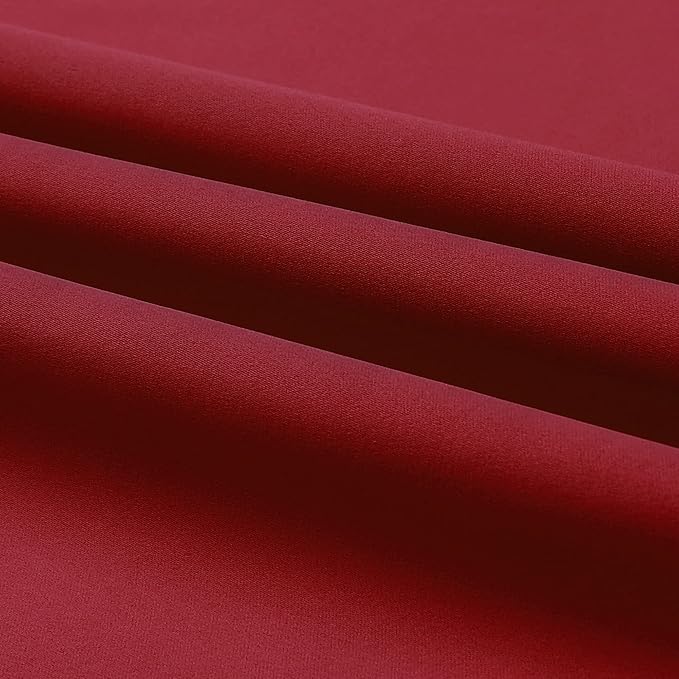 DUALIFE Red Blackout Curtains 45 Inches Long Short Kitchen Curtains - Image 8