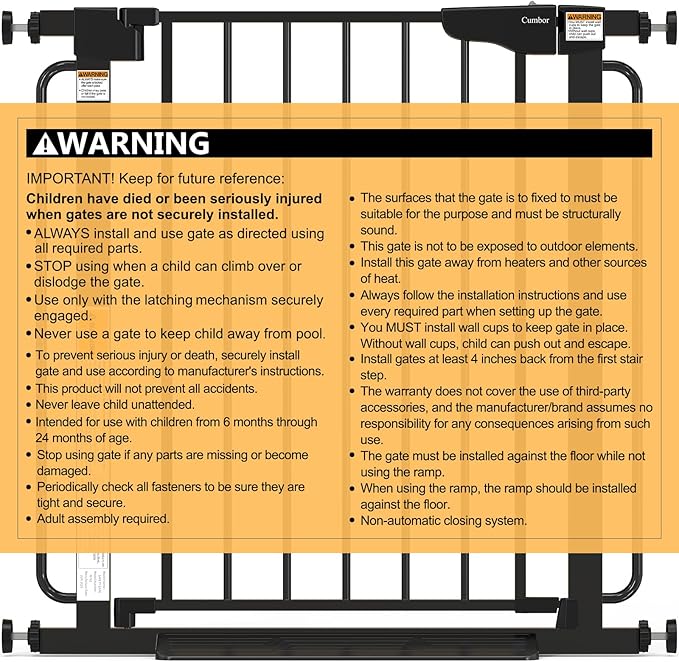 Cumbor 29.7-57" Extra Wide Baby Gate - Image 8