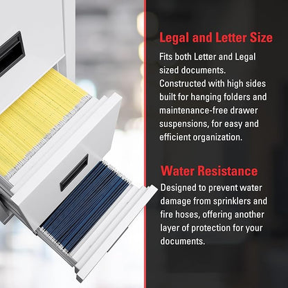 FireKing Turtle Vertical 4 Drawer Legal and Letter Fire Safe File Cabinet - Image 7