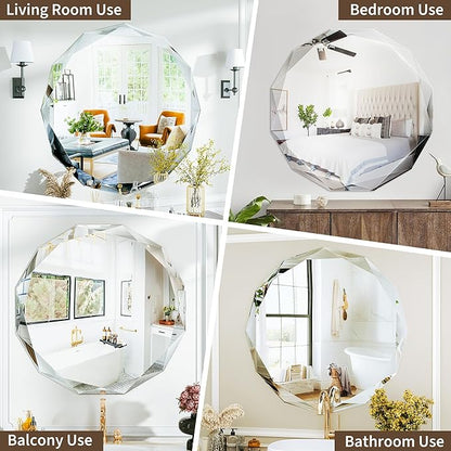 Suidia Bathroom Mirror, Frameless Bathroom Mirror - Image 6