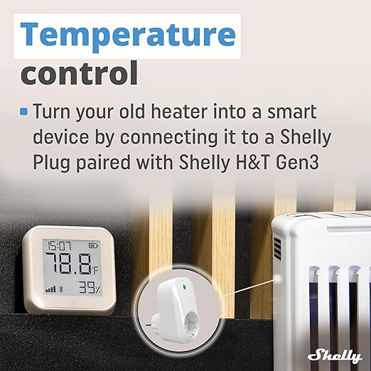 Shelly H&T Gen3 Ivory | Wi-Fi and Bluetooth Smart Temperature & Humidity Sensor - Image 2