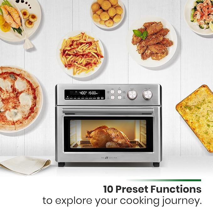 VAL CUCINA Infrared Heating Air Fryer Toaster Oven, Extra Large Countertop - Image 3