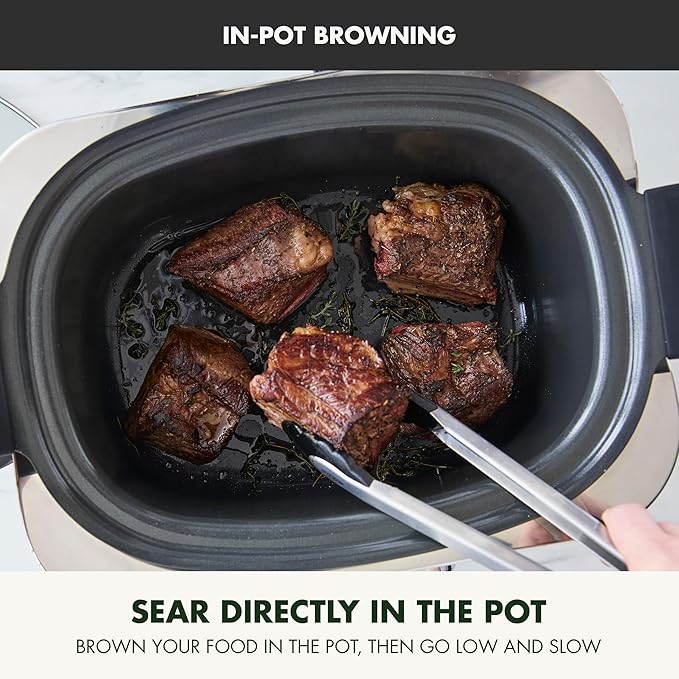 GreenPan Elite 14-in-1 Nonstick 6QT Electric Slow Cooker, PFAS-Free Ceramic - Image 6