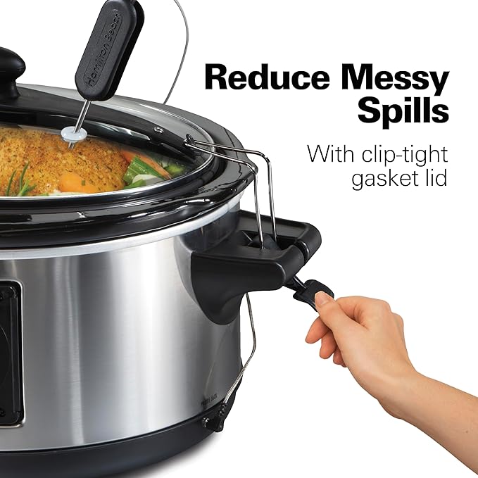 Hamilton Beach Portable 6 Quart Set & Forget Digital Programmable Slow Cooker - Image 4