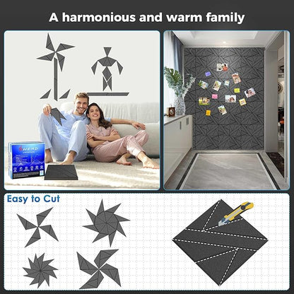 8 Pack Self-Adhesive Soundproof Wall Panels, 15.7 x 15.7 x 0.47 in Sound Proof - Image 4