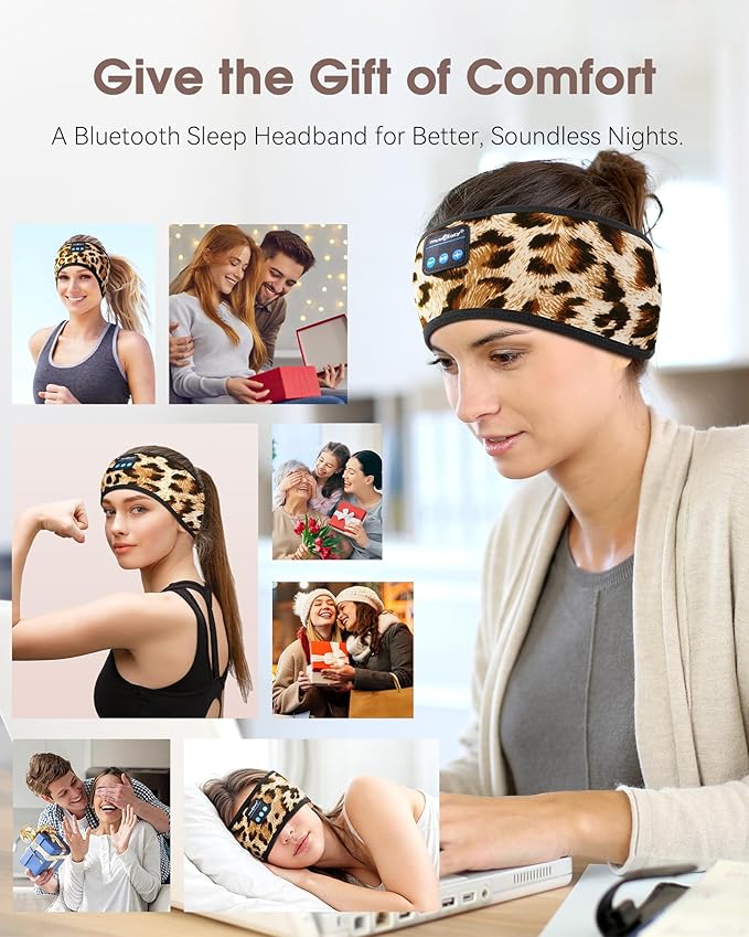 MUSICOZY Sleep Headphones Wireless Bluetooth 5.4 Sports Headband - Image 6