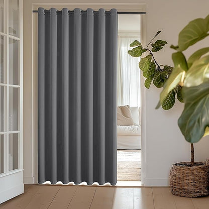 ChrisDowa Room Divider Curtain 108 Inches Long, Wide Blackout Sliding Door by ChrisDowa