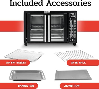 Gourmia Toaster Oven Air Fryer Combo 17 cooking presets 1700W french door - Image 8