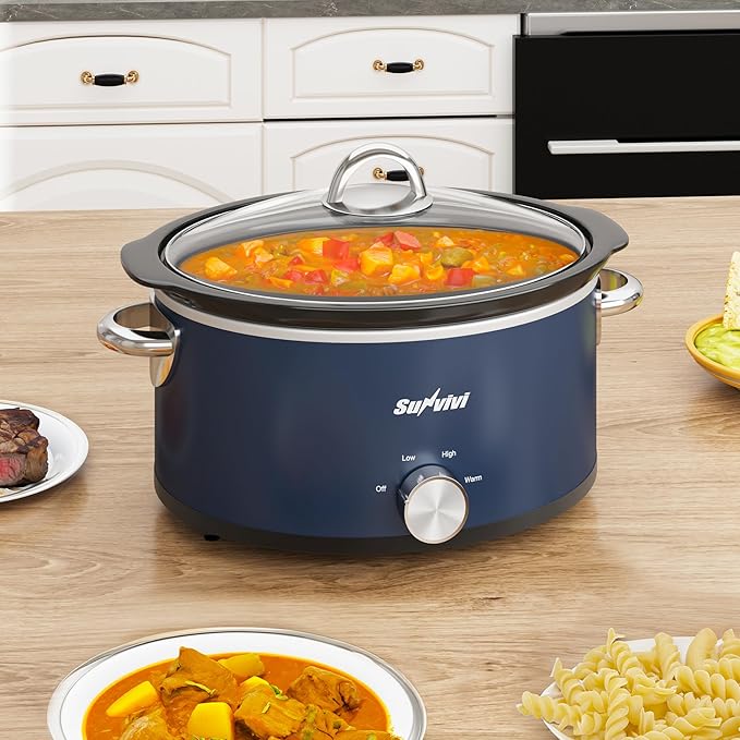 Sunvivi 3 Quart Slow Cooker & Mini Food Warmer - Image 3
