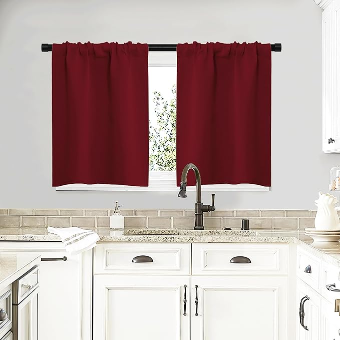 NICETOWN 20 inch Curtains for Small Windows, Thermal Insulated Privacy Short by NICETOWN