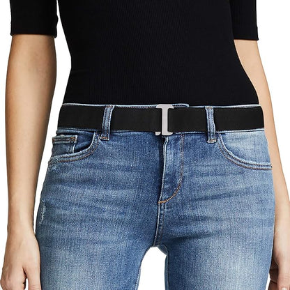 JASGOOD Women No Show Stretch Belt Elastic Web Strap Belt by JASGOOD