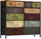 Dresser for Bedroom with 12 Drawers, Tall Fabric Drawer Dresser, Chest of by VASICAR