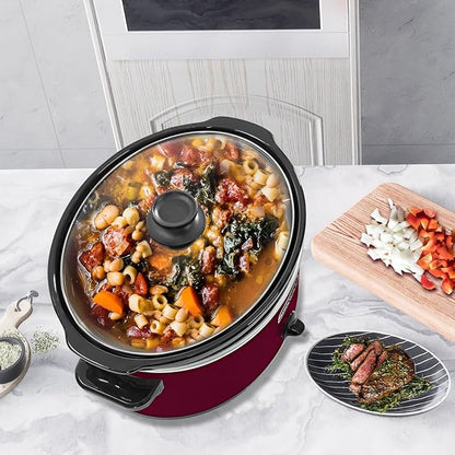 HOMECOOKIN 7 Quart Slow Cooker Oval Manual Pot Food Warmer - Image 6
