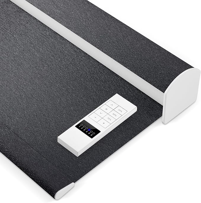 Zshine Motorized Blackout Window Blinds Customize Width Remote Control Wireless by ZSHINEHome