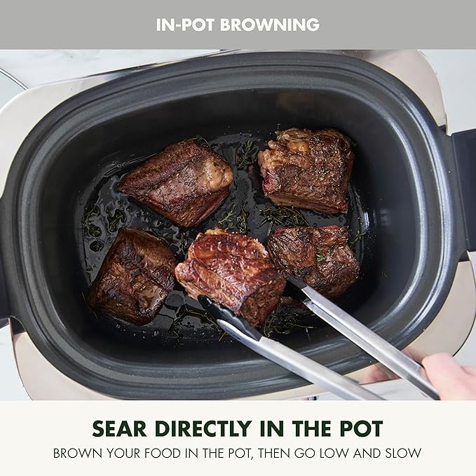 GreenPan Elite 14-in-1 Nonstick 6QT Electric Slow Cooker, PFAS-Free Ceramic - Image 6