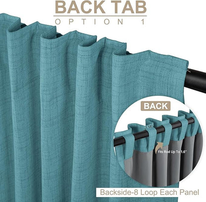 100% Blackout Shield Linen Blackout Curtains - Image 3