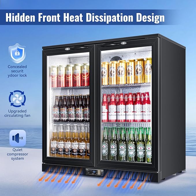 Tylza Back Bar Cooler With 2 Glass Doors, 200L Under Counter Back Bar - Image 5