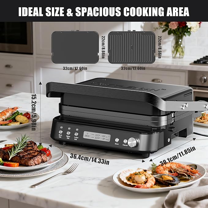 CATTLEMAN Panini Grill Press Sandwich Maker - Image 7