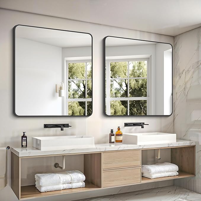 FORBATH Bathroom Mirror 36" x 36"，Large Square Wall Mirror - Image 4