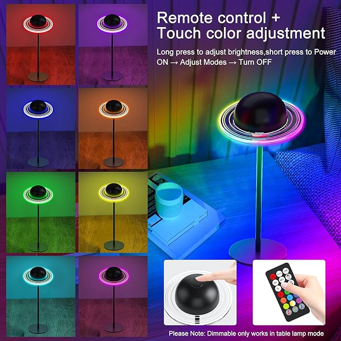 Cordless Table Lamp, Portable LED Desk Lamps, 2400mAh Rechargeable & Dimmable - Image 6
