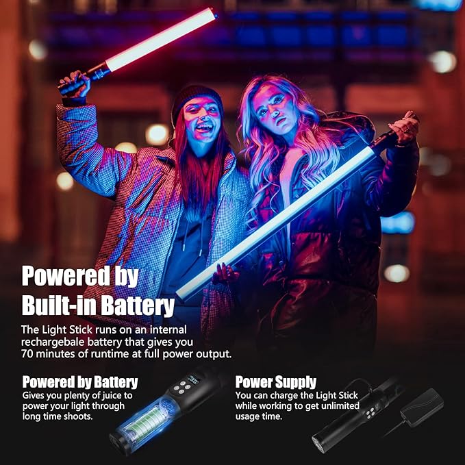 Mettlelite LS800P RGB Pixel LED Light Stick, Handheld Full Color RGBWW - Image 4