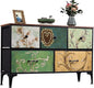WLIVE Dresser for Bedroom with 5 Drawers, Wide Chest of Drawers, Fabric Dresser by WLIVE