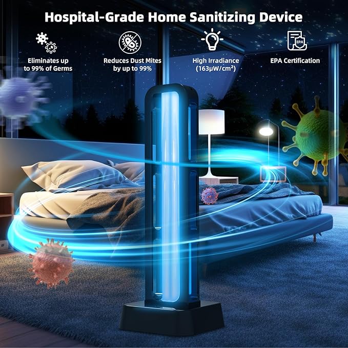 39W UV Light Sanitizer with Remote Control and 3 Timers – Ozone Free Home - Image 4