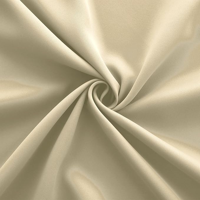 KOUFALL Beige Curtains Blackout 70-80% Black Out Curtains 84 Inch Long - Image 8