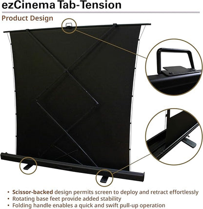 Elite Screens ezCinema Tab-Tension, 90-Inch Portable Floor Rising Projector - Image 4
