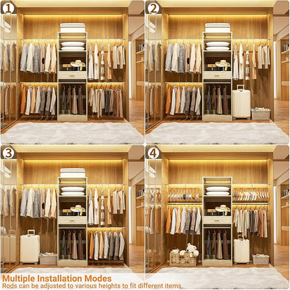 Unikito 96” Closet System, 8FT Walk in Closets Organizer Kit - Image 3
