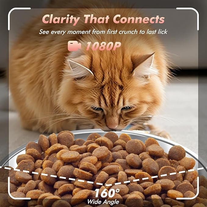 Automatic Cat Feeder with Camera - 5G WiFi Timed Cat Food Dispenser - Image 2