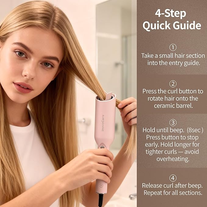 Inovocare Upgraded Automatic Rotating Curling Iron - Image 5