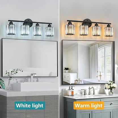 FDPBY Modern 4 Light Crystal Vanity Light, Compatible - Image 2