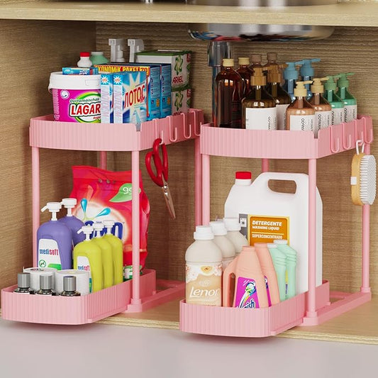 Ukeetap 2 Pack Multi-Purpose Pull-Out Storage Organizers, Under Sink & Cabinet by ukeetap