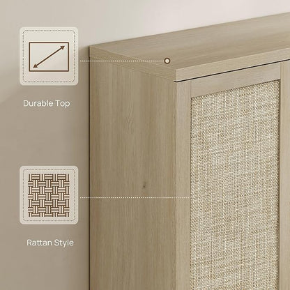 SICOTAS Rattan Shoe Storage Cabinet - Image 7