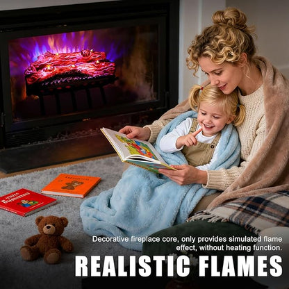 Electric Fireplace Logs Realistic Flame Effect Candle LED Flame Light USB - Image 7