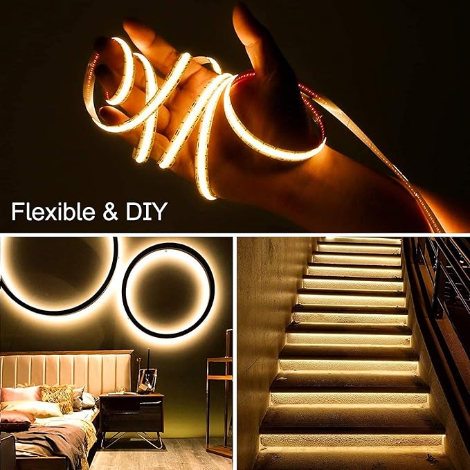 PAUTIX COB LED Strip Light White CCT Tunable 4800LEDs, CRI90+ 24ft/7.5m - Image 6