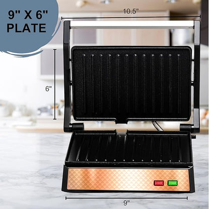 OVENTE Electric Panini Press Sandwich Maker - Image 6