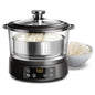 COOK WITH COLOR 3L Glass Mini Low Carb Rice Cooker – Holds 2 Cups Raw/Makes 6 by CookwithColor