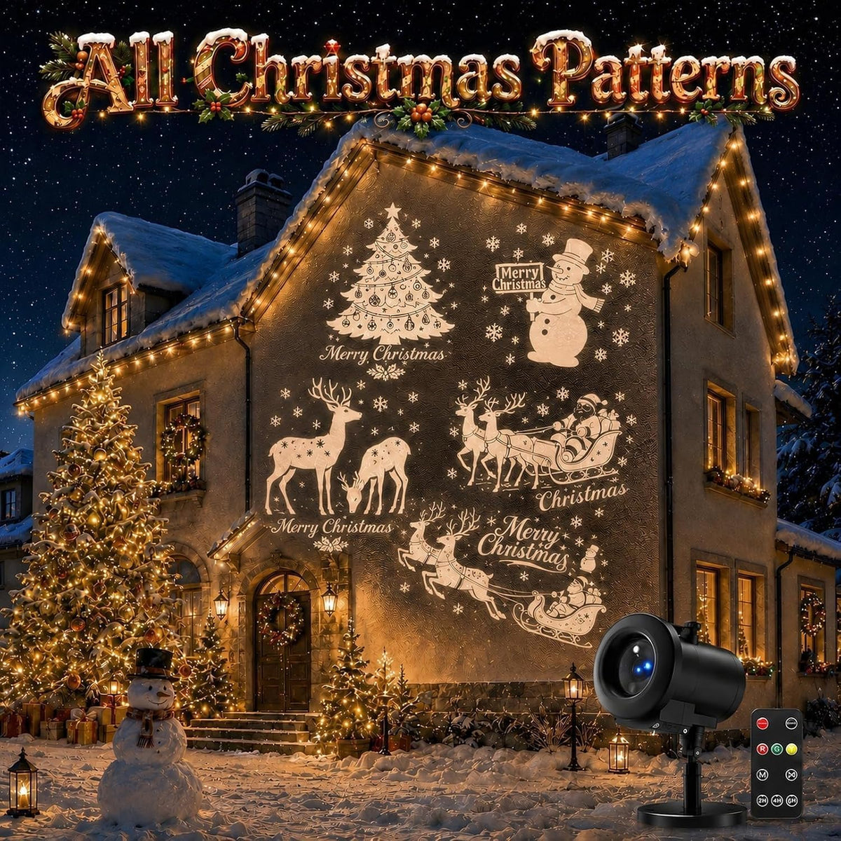 12 in 1 Halloween Projector Outdoor - 3D Dynamic Halloween Decorations,Cleare...