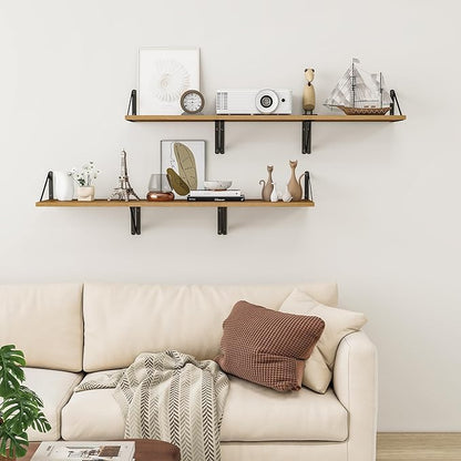 Heimlove Deep Floating Shelves for Wall, 12 Inch Deep Floating Shelves Set of 3 - Image 7