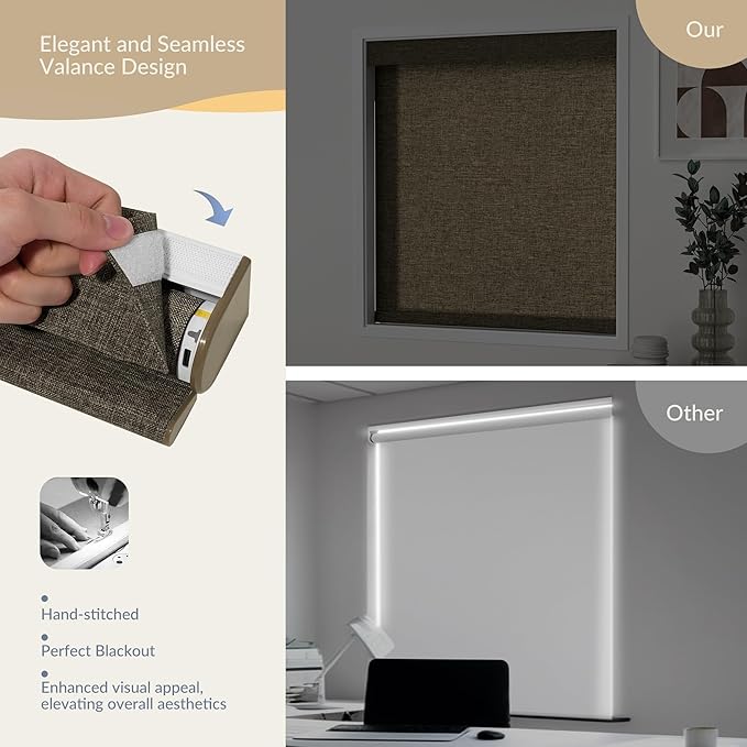 Boolegon Motorized Light Filtering Roller Blinds - Image 6
