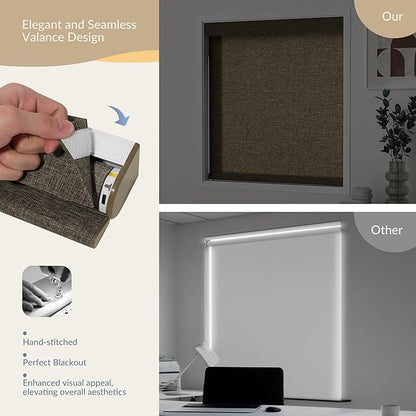 Boolegon Motorized Light Filtering Roller Blinds - Image 6