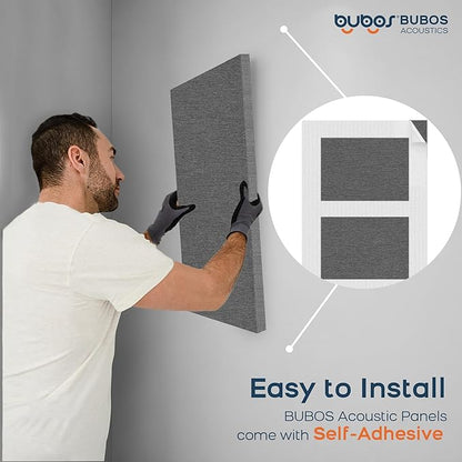 BUBOS 4 PCS Fabric Acoustic Panels, 23.6''x11.8''x2'' Sound Proof Panels - Image 8