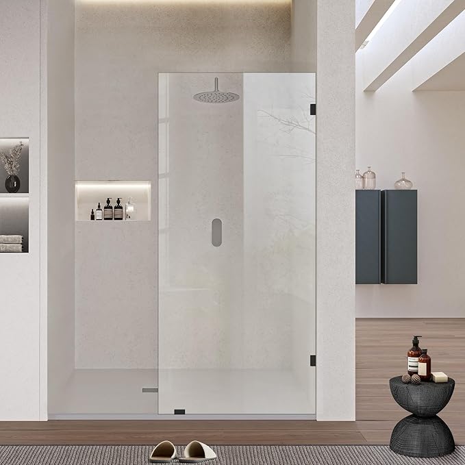 Shower Glass Door 28.5 * 78 Inch, Bathroom Frameless Fixed Shower Glass Panel - Image 3