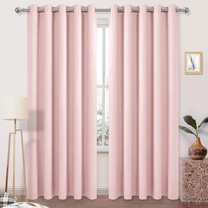 DWCN Blackout Curtains 84 Inches Long, 60W Inch Wide Room Drakening Drapes by DWCN
