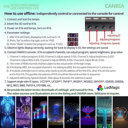 CANRIA K16 ARTNET+DMX CONSOLE LED CONTROLLER, Professional Lighting Control - Image 4