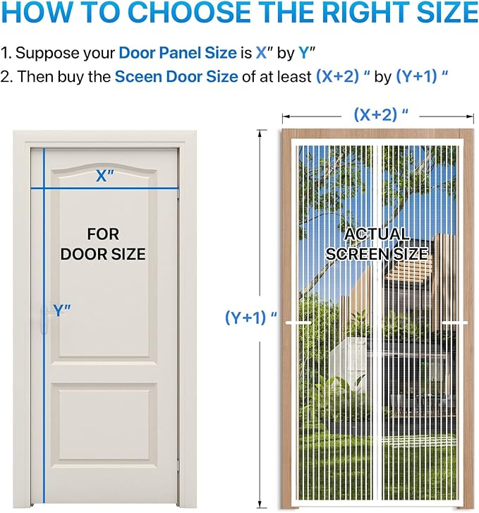 Heavy Duty Door Screen Magnetic Closure, LOVIGA Thickened Fiberglass Screen - Image 8
