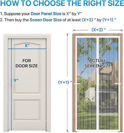Heavy Duty Door Screen Magnetic Closure, LOVIGA Thickened Fiberglass Screen - Image 8